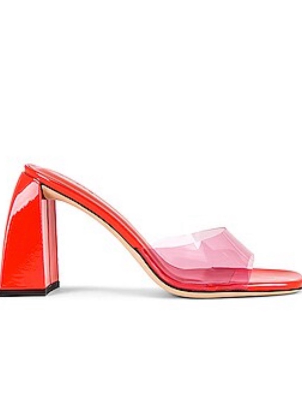 BY Far Michele Mules in Lipstick And Flame